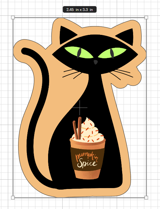 Stickers: Onyx The Cat "Pumpkin Spice"