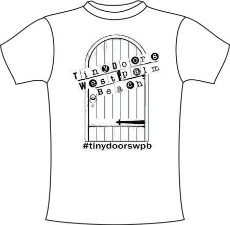 Tiny Door T-shirt: The Arch Door. Wht