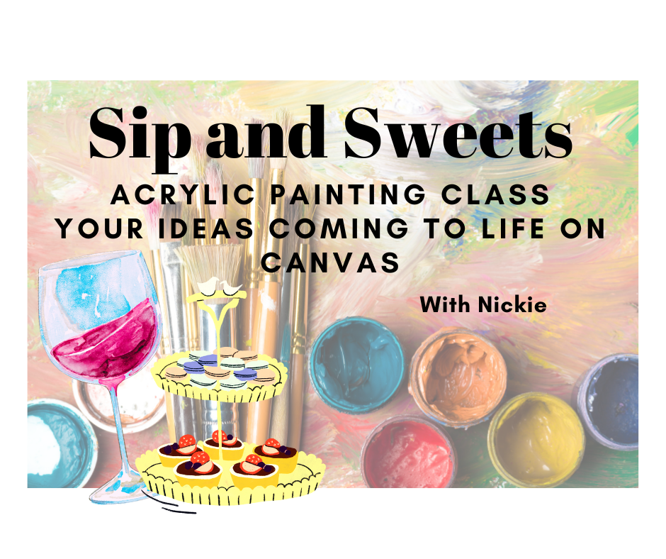 Wed. October 4, 2023 Sip and Sweets Painting Class (PM Class Only)
