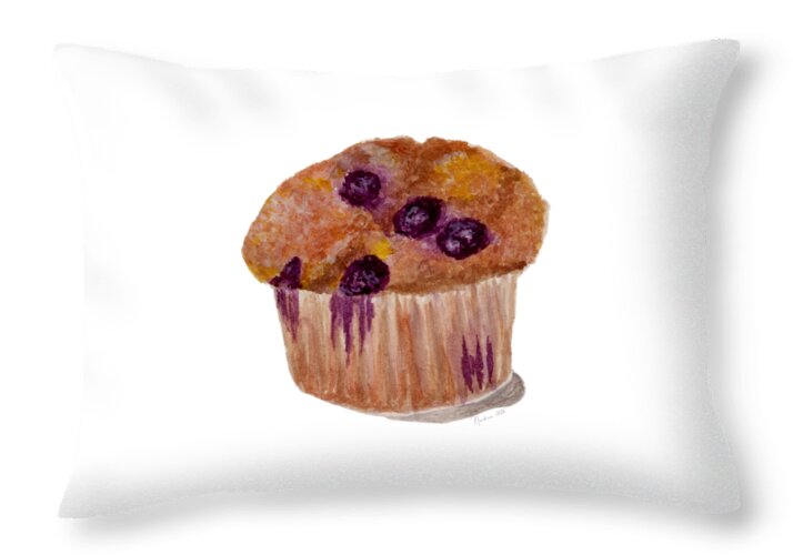 Blueberry Muffin - Throw Pillow