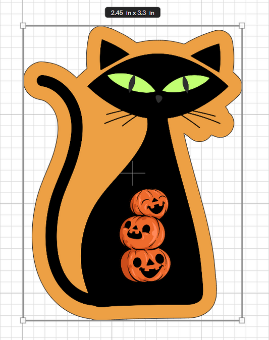 Stickers: Onyx The Cat "Tiny Pumpkins" Sticker