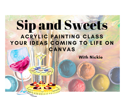 Wed. October 4, 2023 Sip and Sweets Painting Class (PM Class Only)