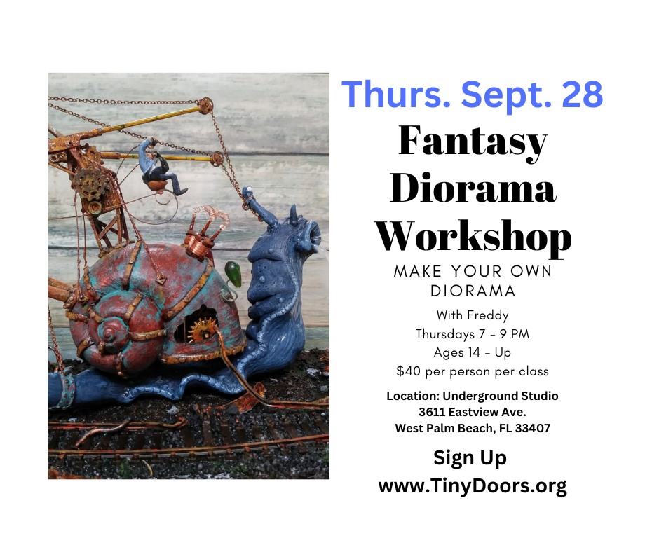 Thurs. September 28, 2023 Fantasy Clay Diorama Workshop 7 - 9 PM (ages 14 - up)