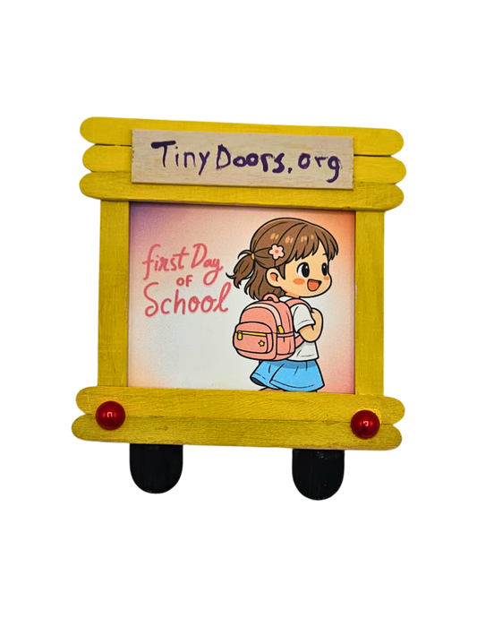 Tiny School Bus Picture Frame Maker Kit