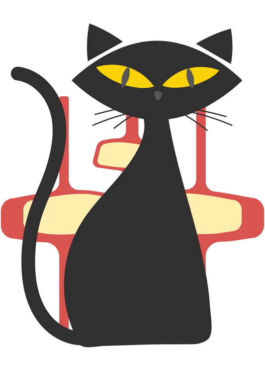 Planner Stickers: Onyx Retro Signs
