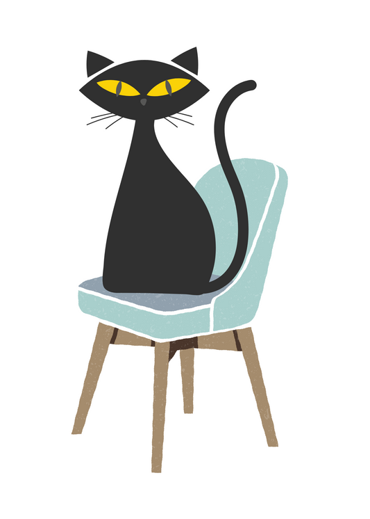 Planner Stickers: Onyx Retro Chair