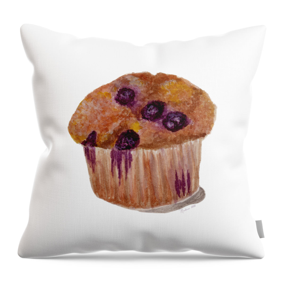 Blueberry Muffin - Throw Pillow